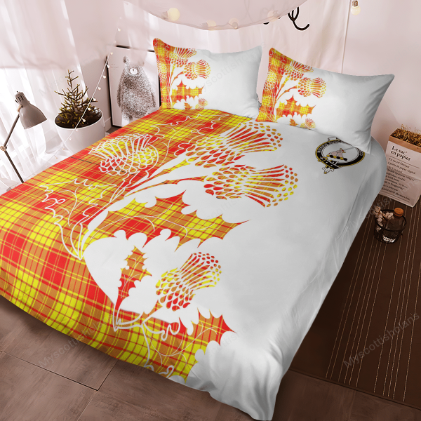 MacMillan Tartan Crest Bedding Set - Thistle Style Online Sale - Image 4