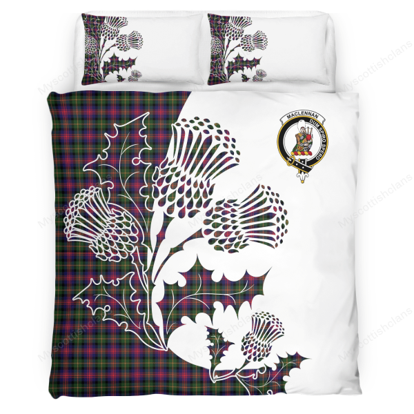 MacLennan Tartan Crest Bedding Set - Thistle Style For Discount - Image 2