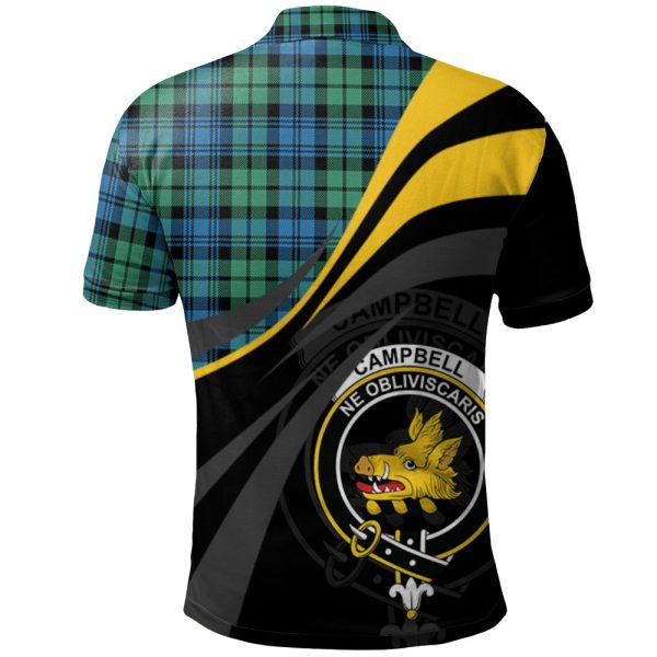 Campbell Ancient 01 Tartan Polo Shirt - Royal Coat Of Arms Style For Cheap - Image 2