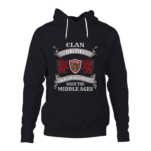 Dalziel Family Tartan - 2D Unisex Hoodie Online - Image 4