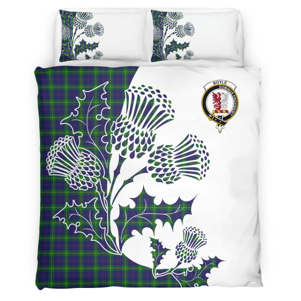 Boyle Tartan Crest Bedding Set - Thistle Style Online now - Image 2