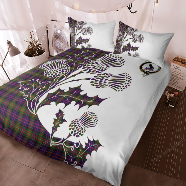 MacDonell of Glengarry Tartan Crest Bedding Set - Thistle Style Discount - Image 3