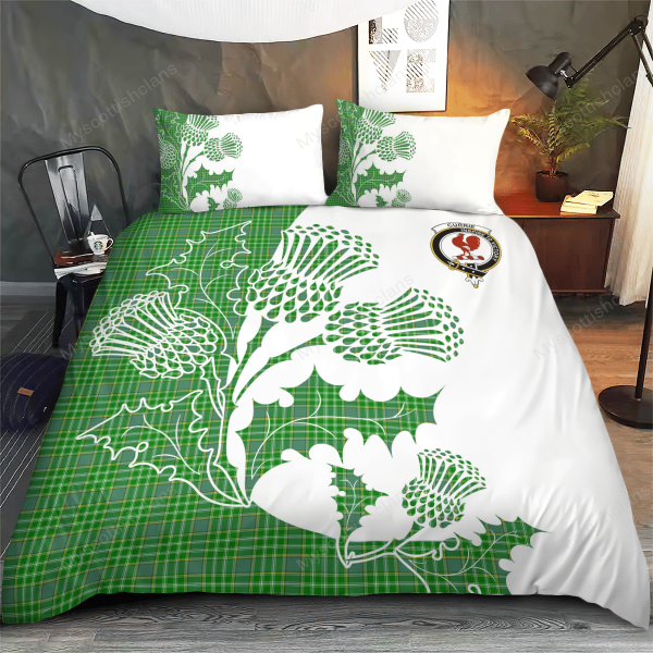 Currie Or Curry Tartan Crest Bedding Set - Thistle Style Fashion - Image 2