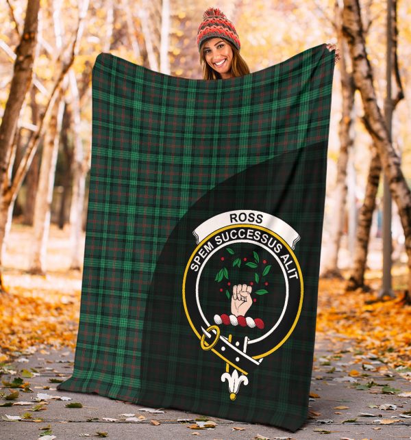 Ross Hunting Modern Tartan Crest Blanket Wave Style - SP Cheap - Image 4