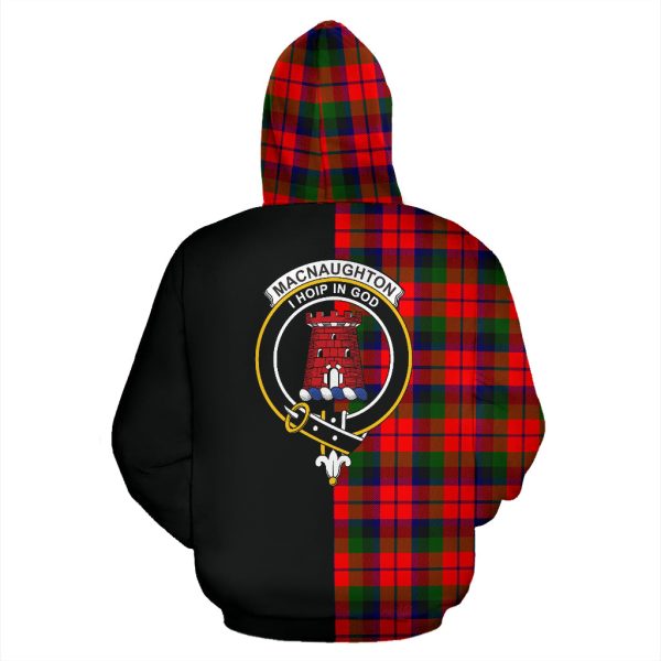 MacNaughton Modern Tartan Crest Zipper Hoodie - Half Of Me Style SP Online Hot Sale - Image 2