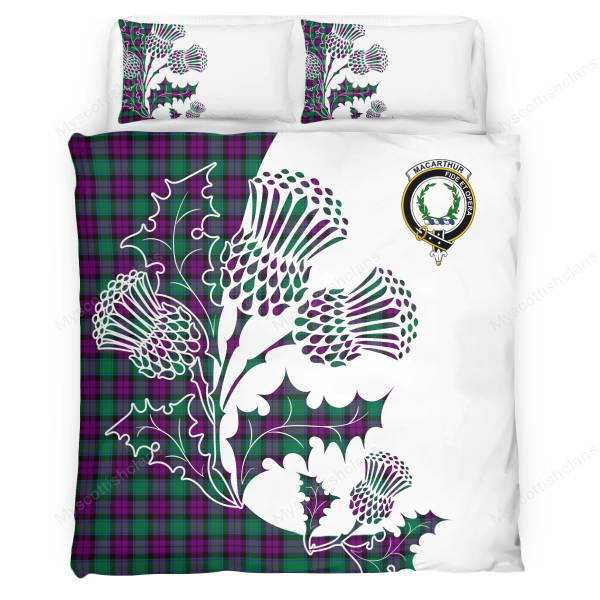 MacArthur Tartan Crest Bedding Set - Thistle Style on Sale - Image 2