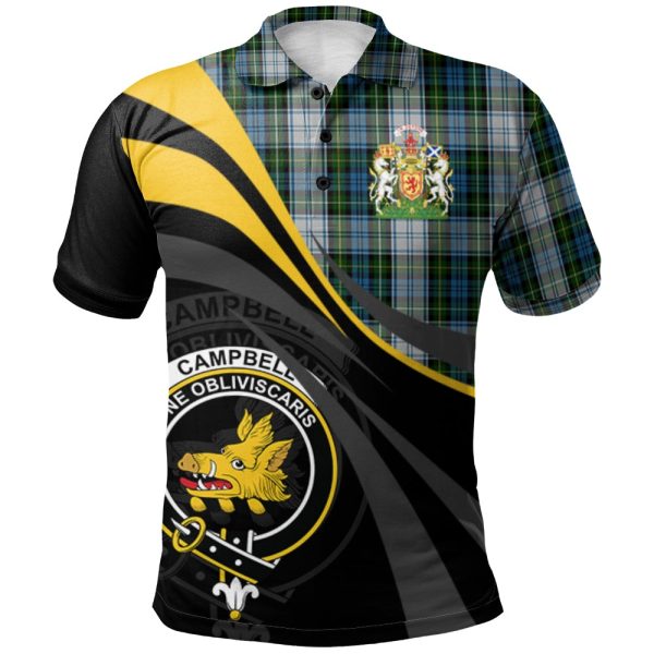 Campbell Dress 02 Tartan Polo Shirt - Royal Coat Of Arms Style Online Hot Sale