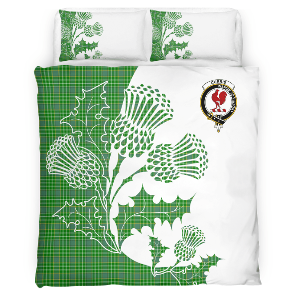 Currie Or Curry Tartan Crest Bedding Set - Thistle Style Fashion - Image 4