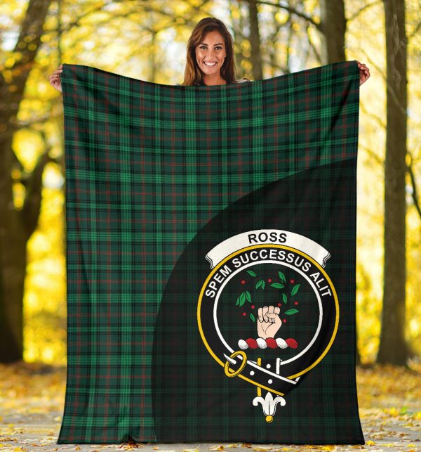 Ross Hunting Modern Tartan Crest Blanket Wave Style - SP Cheap - Image 5