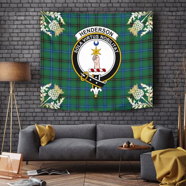 Henderson Ancient Tartan Crest Tapestry - Thistle Style on Sale - Image 3