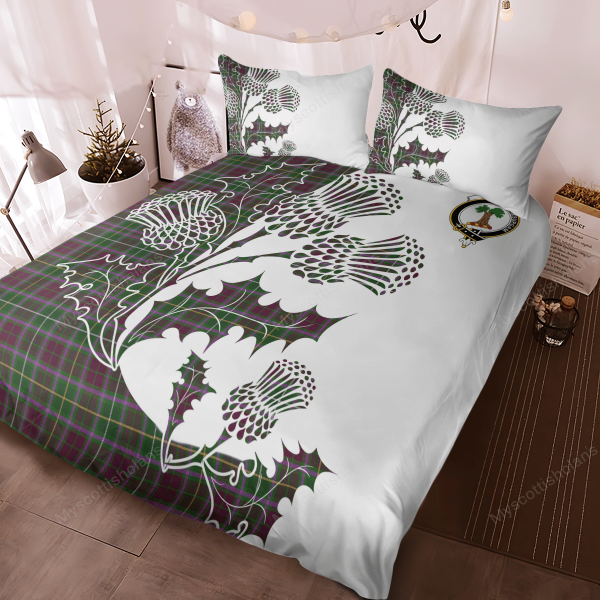 Crosbie Tartan Crest Bedding Set - Thistle Style Discount - Image 2