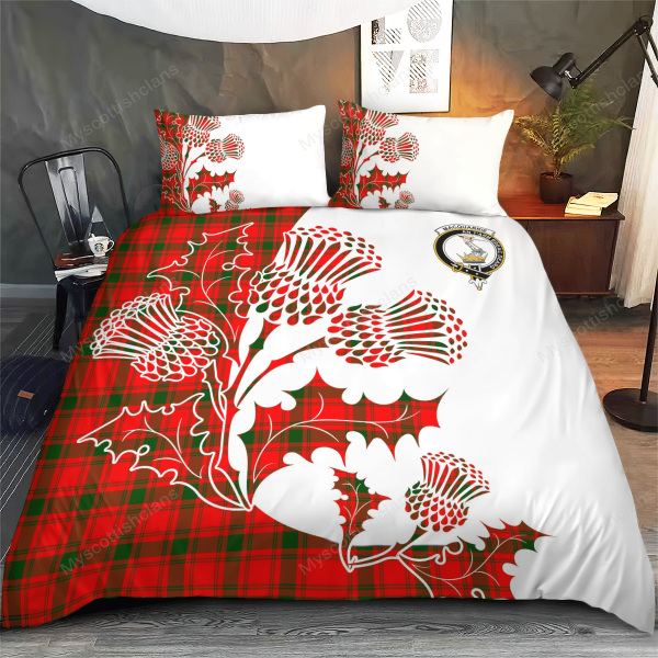 MacQuarrie Tartan Crest Bedding Set - Thistle Style Cheap - Image 3