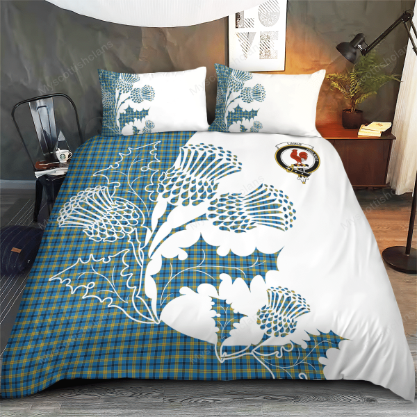 Laing Tartan Crest Bedding Set - Thistle Style For Cheap - Image 3