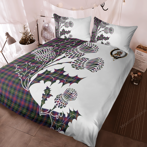 MacLennan Tartan Crest Bedding Set - Thistle Style For Discount - Image 4