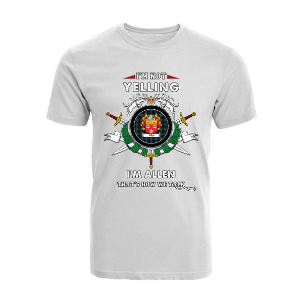 Allen Tartan Crest T-shirt - I m not yelling style Online Sale - Image 3