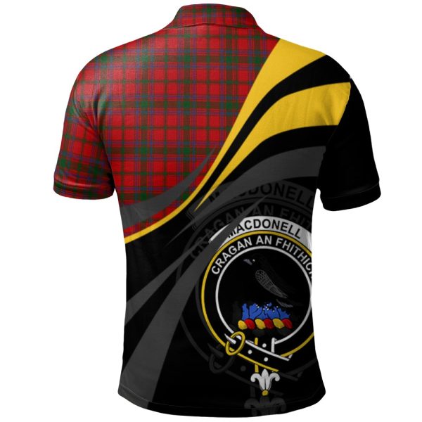 MacDonell of Glengarry 04 Tartan Polo Shirt - Royal Coat Of Arms Style For Sale - Image 2
