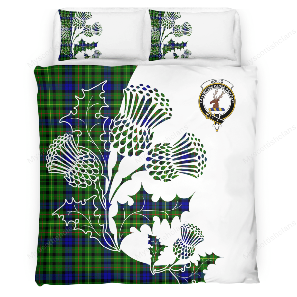 Rollo Tartan Crest Bedding Set - Thistle Style Cheap