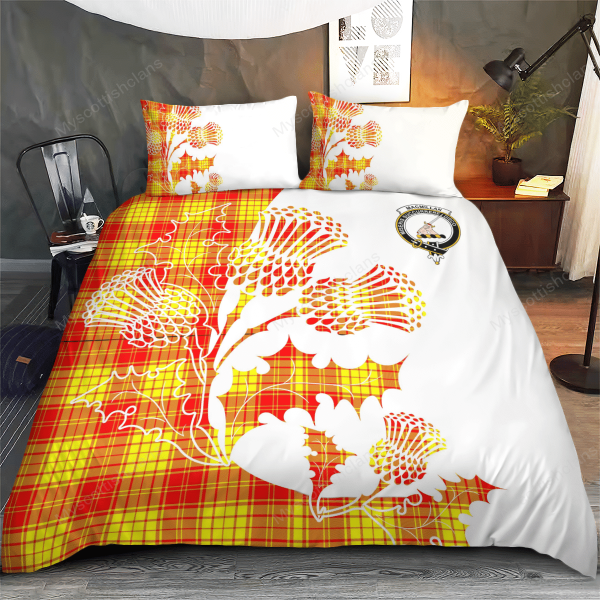 MacMillan Tartan Crest Bedding Set - Thistle Style Online Sale - Image 3
