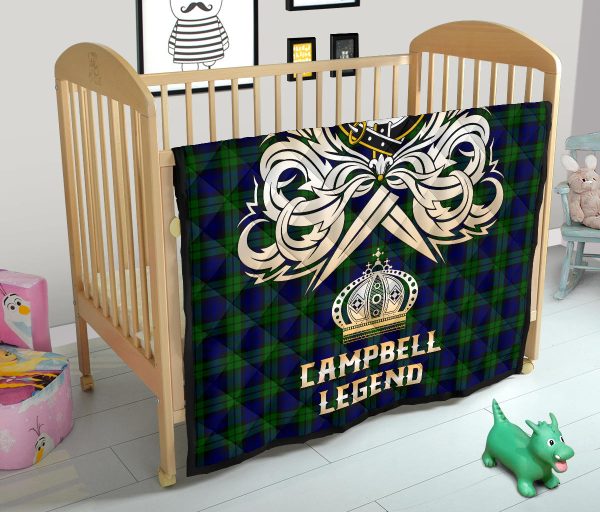 Campbell Modern Tartan Crest Legend Gold Royal Premium Quilt - SP Fashion - Image 4
