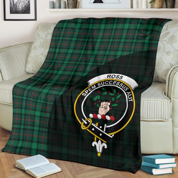 Ross Hunting Modern Tartan Crest Blanket Wave Style - SP Cheap - Image 2