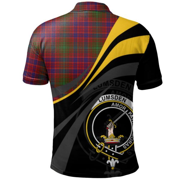 Lumsden Short Tartan Polo Shirt - Royal Coat Of Arms Style For Sale - Image 2