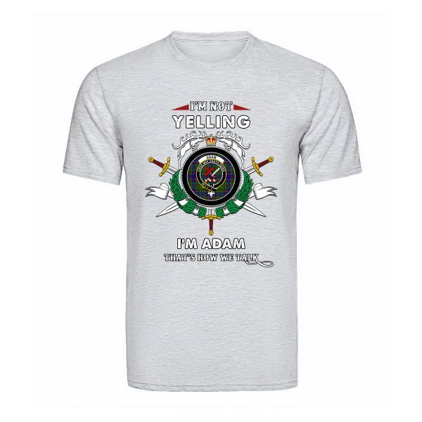 Adam Tartan Crest T-shirt - I m not yelling style Online Sale - Image 5