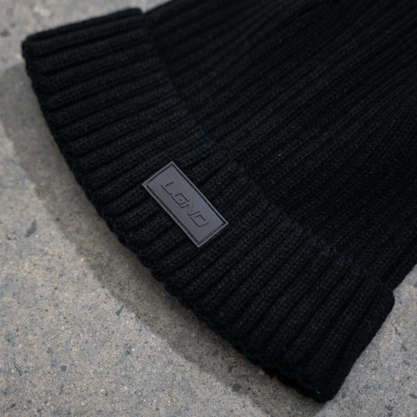 Black Jacquard Beanie Sale - Image 2